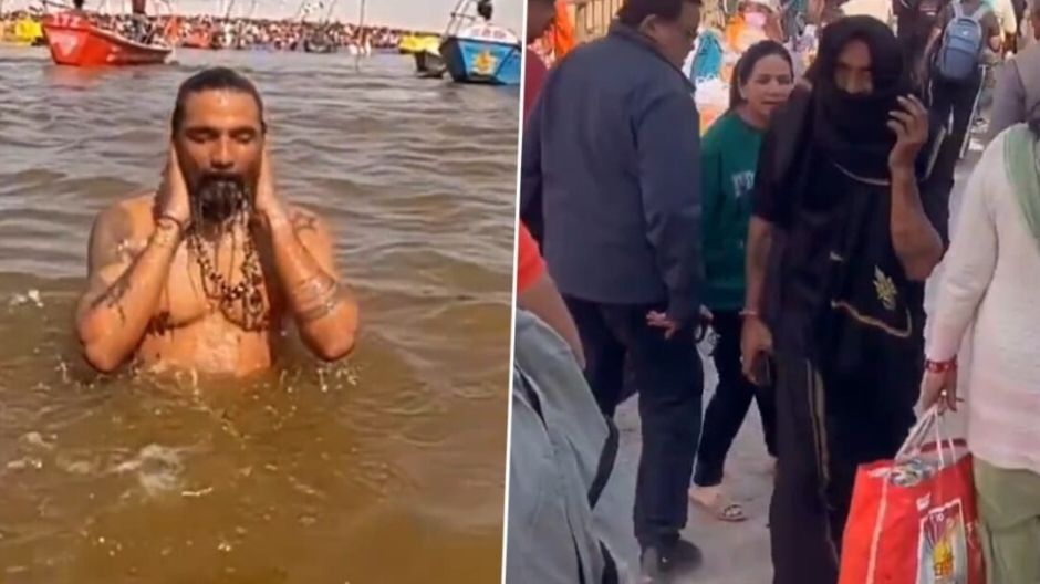 महाकुंभ 2025: काले कपड़ों में खुद को छुपा कर महाकुंभ मेले में पहुंचे कोरियोग्राफर रेमो डिसूजा, गंगा में लगाईं आस्था की डूबकी